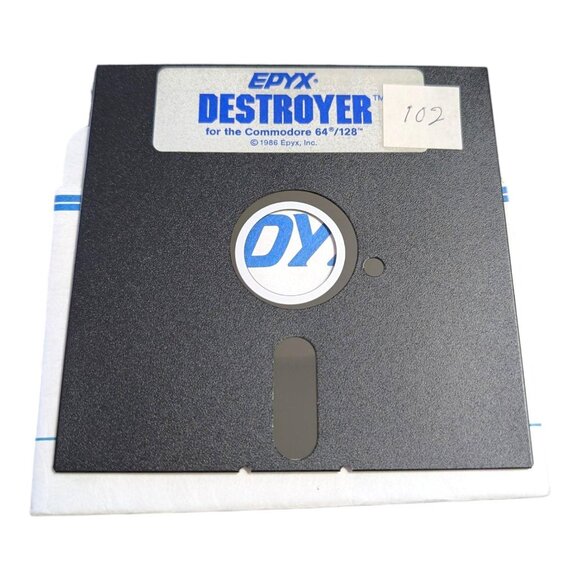 C64 5.25" Floppy Disk Lot (6 Disks) Epyx Destroyer Jack Nicklaus Spinnaker Vtg - Picture 8 of 9